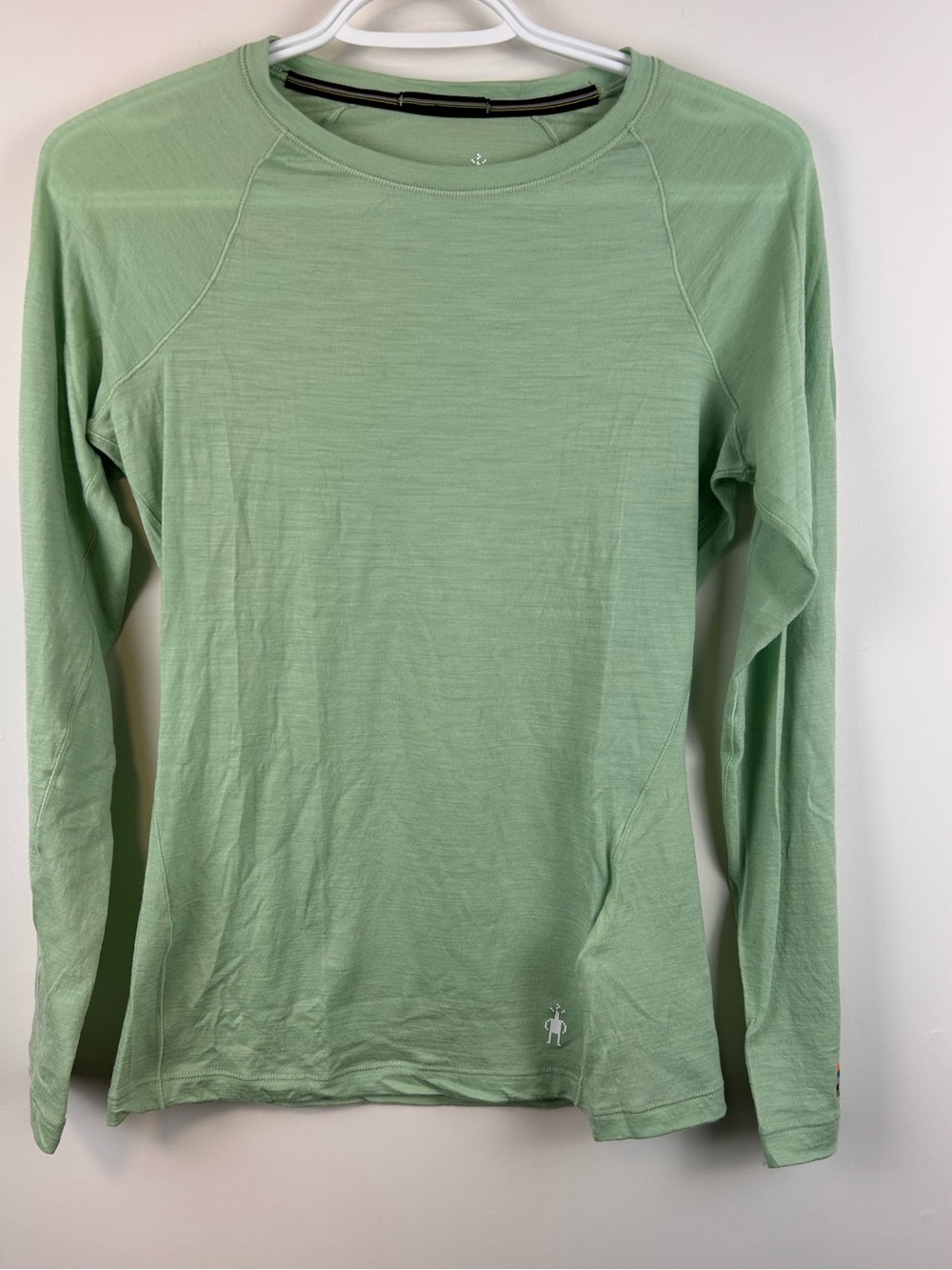 Smartwool Merino Wool Long Sleeve Base Layer Top Light Green Women’s XS